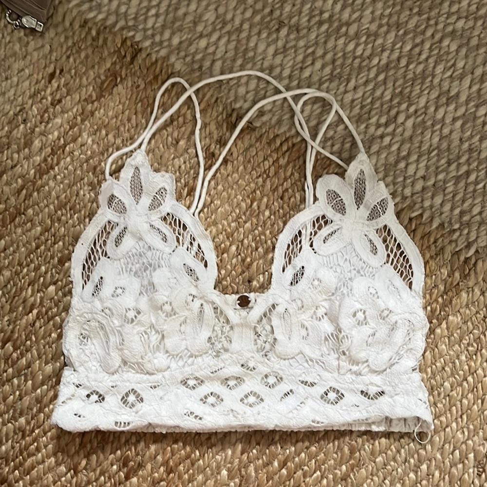 Free People Bohemian Adella Bralette White
